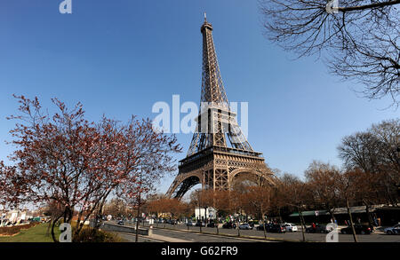 Stock de voyage - Paris. Vue générale de la Tour Eiffel à Paris, France Banque D'Images