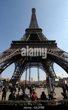 Stock de voyage - Paris. Vue générale de la Tour Eiffel à Paris, France Banque D'Images