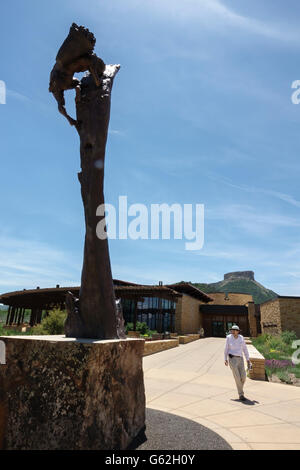 Mesa Verde National Park visitor centre statue Banque D'Images