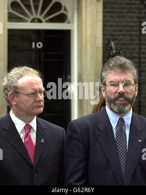 Gerry Adams rencontre avec Blair Banque D'Images