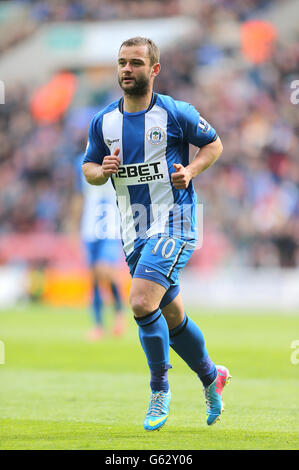 Football - Barclays Premier League - Wigan Athletic / Tottenham Hotspur - DW Stadium. Shaun Maloney, Wigan Athletic Banque D'Images