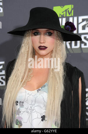 Les MTV Movie Awards 2013 - arrivées - Los Angeles.Kesha arrive aux MTV Movie Awards 2013 à Sony Pictures Studios, Culver City, Los Angeles. Banque D'Images