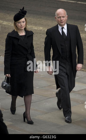 La baronne Thatcher funeral Banque D'Images