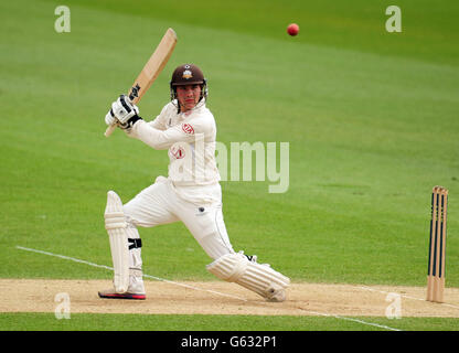 Cricket - LV= Championnat du comté - Division un - troisième jour - Surrey v Somerset - Kia Oval. Rory Burns de Surrey sur le chemin d'un siècle Banque D'Images