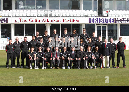 Cricket - Photocall - CCC Somerset Comté le sol Banque D'Images