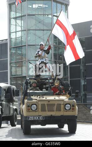 Répondre à la journée de l'armée à Leeds Banque D'Images