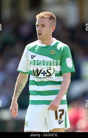 Football - npower football League One - jeu - demi-finale - deuxième jambe - Yeovil Town v Sheffield United - Huish Park.Paddy Madden, ville de Yeovil Banque D'Images