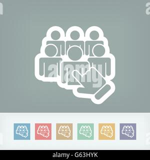 L'icône de sélection du personnel Illustration de Vecteur