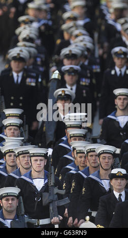 Le HMS Edinburgh Parade Privilège Banque D'Images