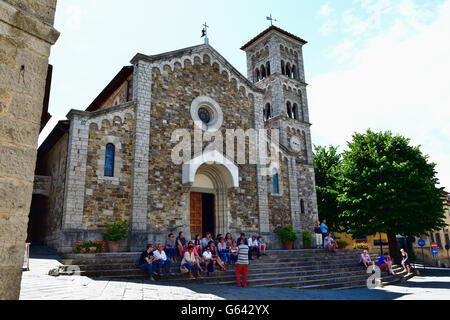 L'église de San Salvatore est situé à Castellina in Chianti. Banque D'Images