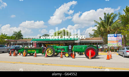 Floride, Homestead, 'Robert est ici' stand de fruits et de la ferme Banque D'Images