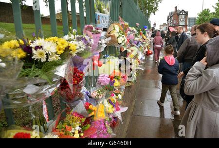 Le batteur Lee Rigby meurtre Banque D'Images