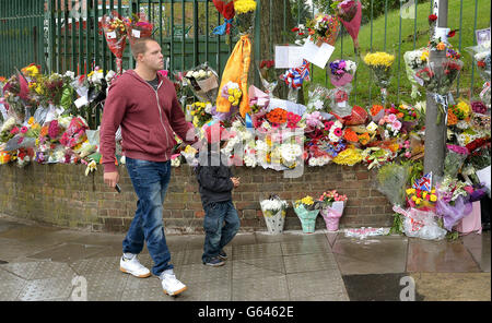 Le batteur Lee Rigby meurtre Banque D'Images