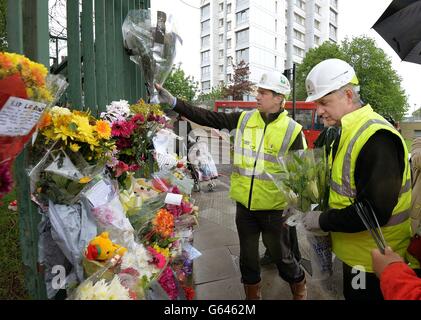 Le batteur Lee Rigby meurtre Banque D'Images