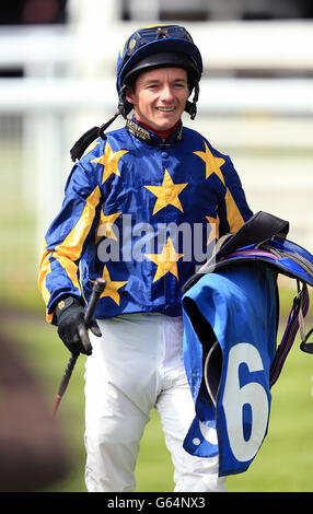 Courses hippiques - 2013 Dante Festival - Yorkshire Cup Day - York Racecourse. Jockey David Allan. Banque D'Images