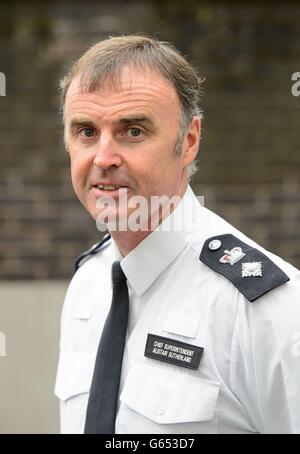 Le surintendant principal Alistair Sutherland, à la base de l'unité spécialisée des armes à feu SC&O19 de la police métropolitaine, dans le centre de Londres. Banque D'Images