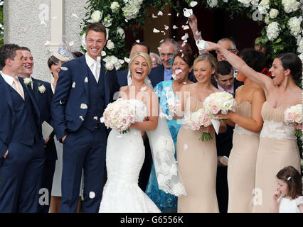 Jonny Evans wedding Banque D'Images
