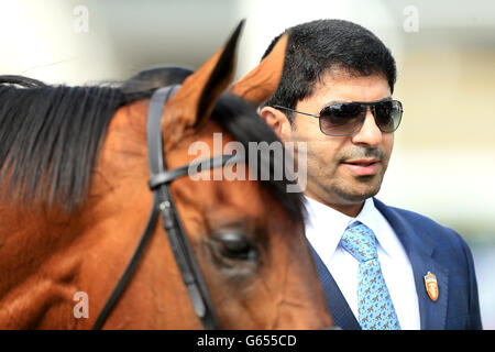 Courses hippiques - JLT Lockinge Stakes Day - Hippodrome de Newbury. Saeed bin Suroor, formateur. Banque D'Images