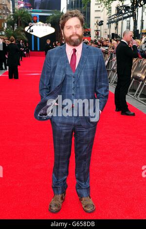 Zach Galifianakis arrivant pour la première européenne de la partie 3 du hantover, à l'Empire Leicester Square, Londres. Banque D'Images