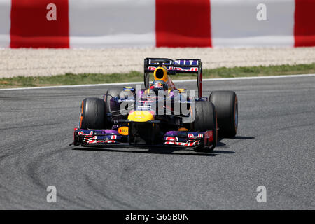 Auto - Formule 1 - Grand Prix d'Espagne - Journée de la course - circuit de Catalunya.Sebastian Vettel de Red Bull pendant le Grand Prix d'Espagne Banque D'Images