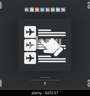 L'icône de réservation des compagnies aériennes Illustration de Vecteur
