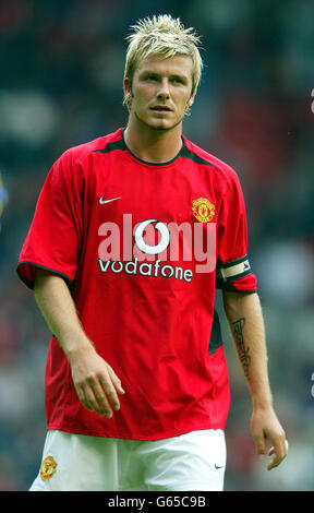 MANCHESTER UTD - BECKHAM. David Beckham en action pour Manchester Utd. Banque D'Images