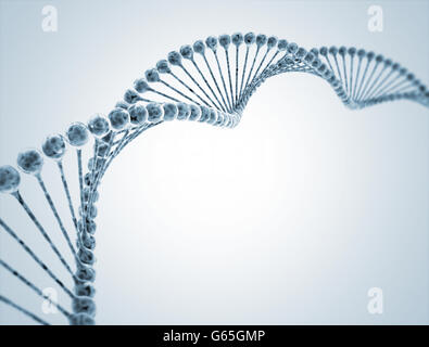 Rendu 3D haute résolution de l'ADN humain string Banque D'Images