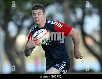 Brian O'Driscoll pendant la séance de formation à Langley Park, Perth, en Australie. Banque D'Images