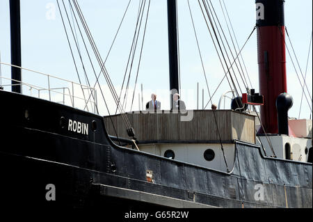 Visite royale au SS Robin Banque D'Images