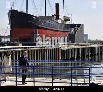 Visite royale au SS Robin Banque D'Images