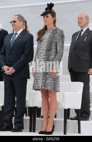 La duchesse de Cambridge à Ocean terminal à Southampton lors de la cérémonie où elle a nommé le plus récent navire de Princess Cruises, la princesse royale, en sa qualité de mère du navire. Banque D'Images