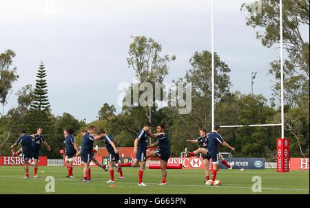 Rugby Union - 2013 British and Irish Lions Tour - session de formation des Lions britanniques et irlandais - Anglican Church Grammar School.Vue générale de la séance de formation à l'école primaire de l'Église anglicane de Brisbane, en Australie. Banque D'Images