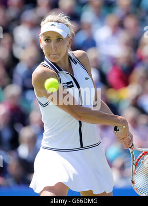 Elena Vesnina de Russie en action sur son chemin vers la victoire sur Jamie Hampton des États-Unis pendant l'AEGON International au Devonshire Park, Eastbourne. Banque D'Images