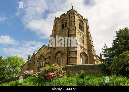 Église paroissiale de Saint-Michel à Alnwick, où la fille du duc de Northumberland, Lady Melissa Percy, 26 ans, a épousé Thomas van Staubenzee, 30 ans. Banque D'Images