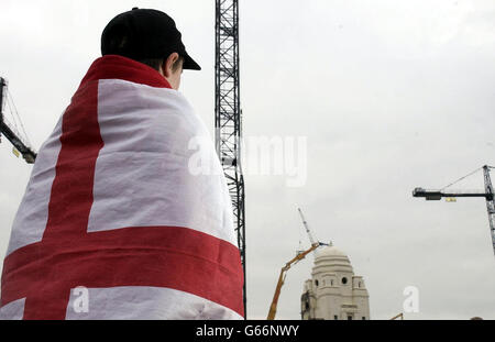 Démolition de Wembley football fan Banque D'Images