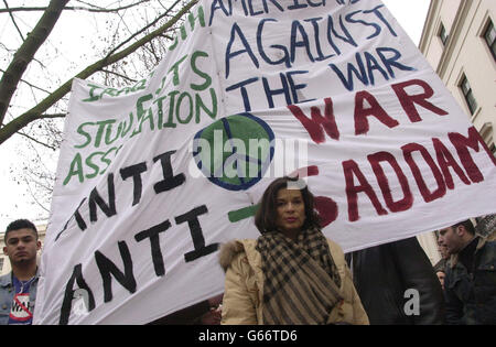 Bianca Jagger mars anti-guerre Banque D'Images