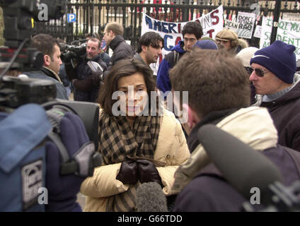 Bianca Jagger mars anti-guerre Banque D'Images