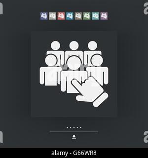 L'icône de sélection du personnel Illustration de Vecteur