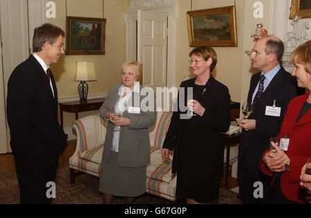 Blair rencontre les travailleurs de la Santé Banque D'Images