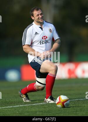 Rugby Union - 2013 British and Irish Lions Tour - session de formation des Lions britanniques et irlandais - Scotch College.Ryan Grant aux Lions britanniques et irlandais pendant la session de formation, au Scotch College, à Melbourne en Australie. Banque D'Images