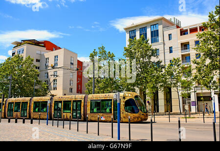 Tramway Montpellier Herault France Banque D'Images