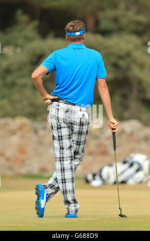 Golf - le championnat ouvert 2013 - jour 1 - Club de golf de Muirfield.Ian Poulter d'Angleterre pendant la première journée du Championnat d'Open 2013 au Club de golf de Muirfield, East Lothian. Banque D'Images