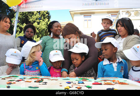 La voile, Clipper Round the World Yacht Race - Célébration du Fonds Nelson Mandela pour les enfants - Johannesburg Banque D'Images