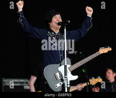 Sharleen Spiteri, du Texas, se produit au cours du 20e T du festival de musique Park à Kinross. Banque D'Images