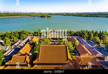 Le Lac de Kunming vu du Palais d'été - Beijing Banque D'Images