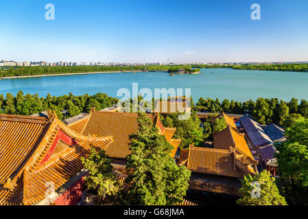 Le Lac de Kunming vu du Palais d'été - Beijing Banque D'Images