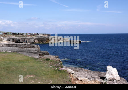 La falaise ET LE LITTORAL DE PORTLAND BILL. DORSET UK. Banque D'Images