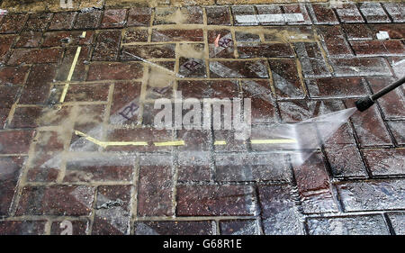 Naissance du Prince George de Cambridge Banque D'Images