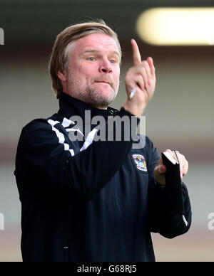 - Football amical d'avant saison - Fleetwood Town v Coventry City - stade de Highbury Banque D'Images