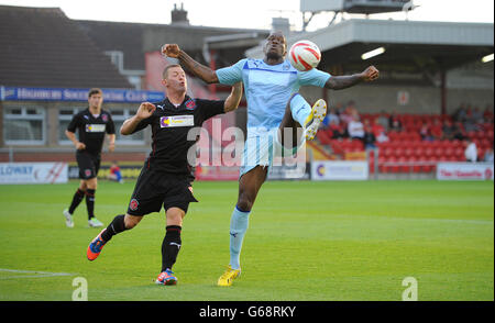 - Football amical d'avant saison - Fleetwood Town v Coventry City - stade de Highbury Banque D'Images